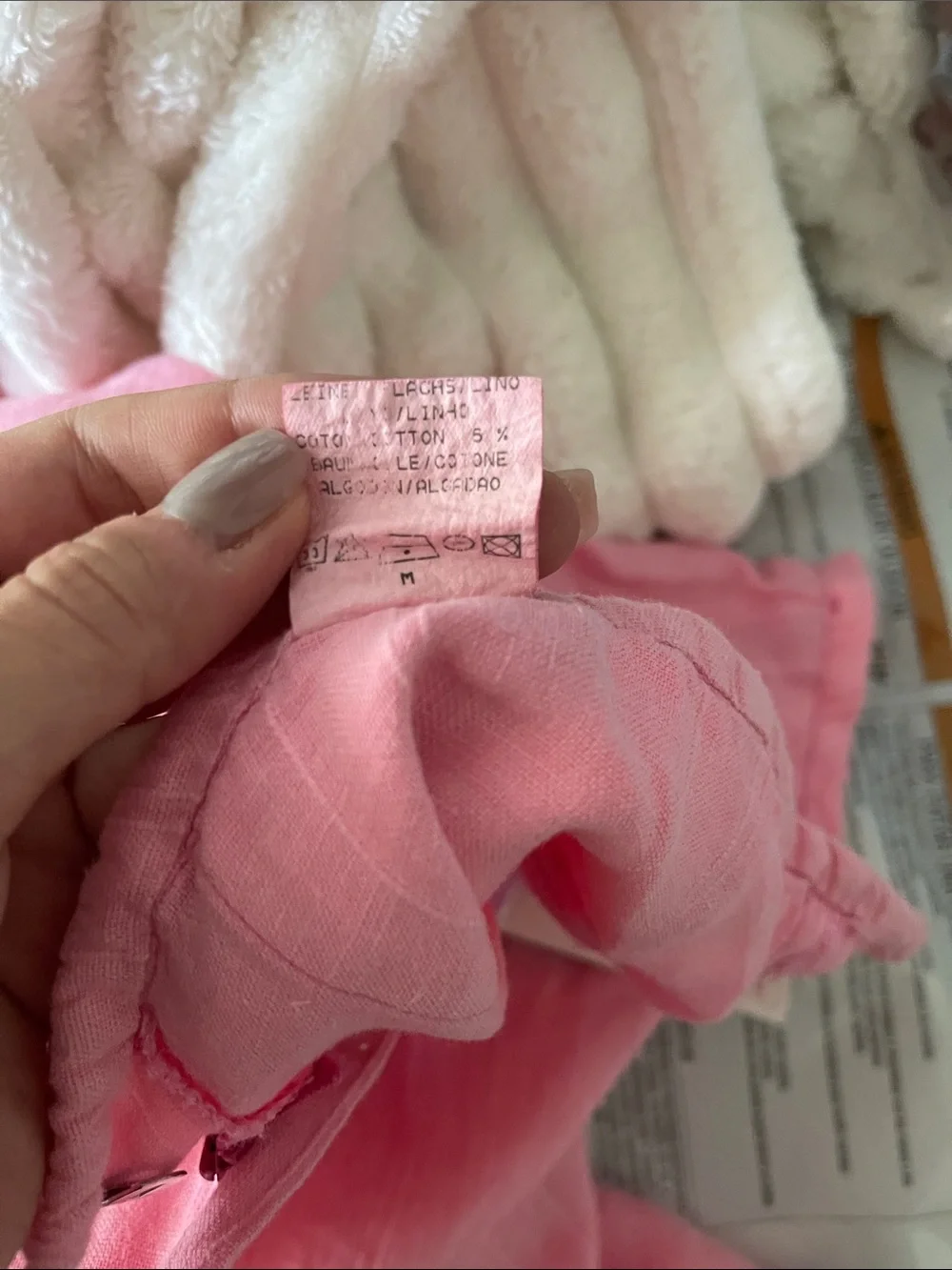 Pink Drawstring Linen Pants - Picture 11 of 11